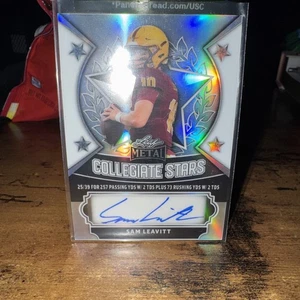 2025 Leaf Metal Collegiate Stars #CS-SL1. Sam Leavitt Auto 8/14 🏈🔥 - Picture 1 of 2