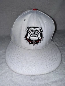 Georgia Bulldogs Hat Cap SnapBack OSFM White Red Nike True UGA - Picture 1 of 10