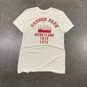 Vintage 70s Towncraft Garden Park Disneyland T Shirt Size 42 - Picture 1 of 8