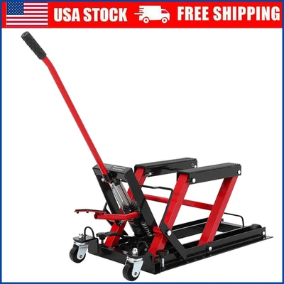 Steel Hydraulic Motorcycle Jack Stand 1500 LBS ATV Scissor Lift Jack, 4.7"-14.57 Foto 1 de 4