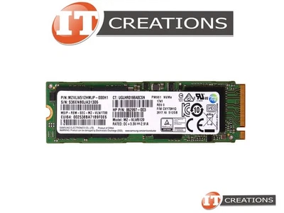 HP 512GB TLC PCIE GEN3 X4 NVME M.2 2280 SOLID STATE DRIVE SSD KEY M 907580-001 - Image 1 of 2