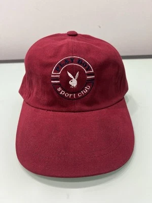 Vintage 90s Playboy Sport Club Adjustable Hat USA Maroon Sports Cap - Image 1 of 4