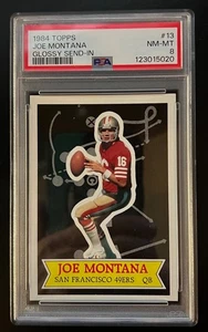 1984 Topps Glossy Send-In #13 Joe Montana PSA 8 49er's - Picture 1 of 2
