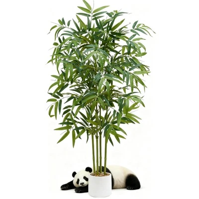 Artificial Bamboo Tree 5FT Tall Fake Plants Faux Silk Plant, Faux Bamboo Plan... - Image 1 of 4