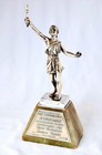 Sterling Silver Football Statue/Medal/Trophy.  King George
