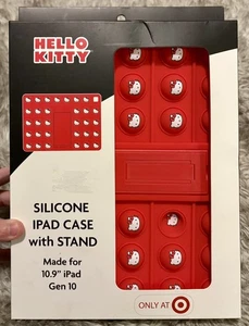 Hello Kitty Silicone iPad Case Stand, Red w/ Pop Its, for 10.9” Gen. 10, BNIP - Picture 1 of 5