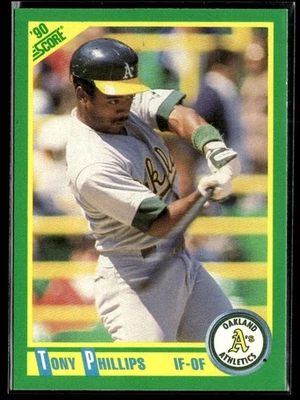 1990 Score Tony Phillips Oakland Athletics #84 - Image 1 of 2