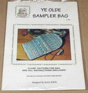 Rosewood Manor "Ye Olde Sampler Bag" Cross Stitch Pattern w/ Clasp NIP - Picture 1 of 2