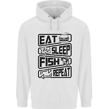 Eat Sleep Fish Repeat Funny Fishing Childrens Kids Hoodie