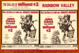 Two 1967 WESTERN FILM sheet music WATERHOLE #3 Dave Grusin JAMES COBURN - Picture 1 of 1