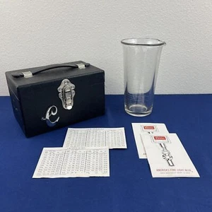 RARO vaso de cerveza graduado Coors de 16 oz en estuche de madera y cuero de Coors Lab - Imagen 1 de 10