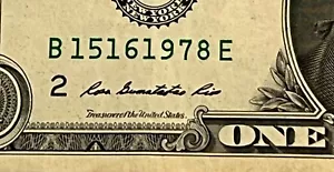 Billete de $1 dólar 2009 circulado elegante escalera año número de serie B 15 16 1978 E - Imagen 1 de 3