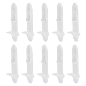 20pcs Plastic Shelf Support Pegs 7mm Shelf Locking Cabinet Clips Bracket Peg - Picture 1 of 5