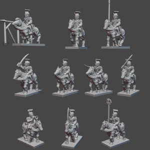 24x 15mm/1:100th French FPW Lancers 1870-71 (Turner Miniatures) - Picture 1 of 1