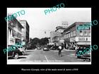 OLD POSTCARD SIZE PHOTO OF WAYCROSS GEORGIA THE MAIN STREET & STORES c1950 1