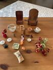 lot of vintage minaiture dollhouse furniture and Accessories