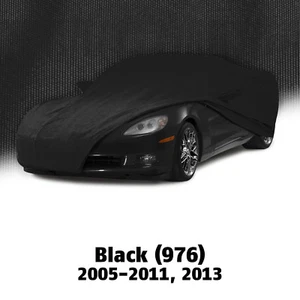 Cubierta de coche para Corvette C6 2005-2013 negra interior suave elástica - Imagen 1 de 3