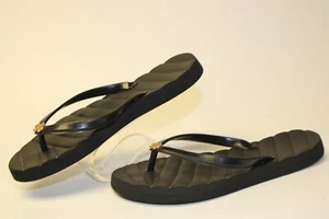 Sandalia chanclas de goma negra Tory Burch para mujer talla 8 M zapatos de playa cómodos planos - Imagen 1 de 24