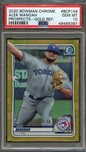 BB - 2020 Bowman Chrome - Dorado Ref 18/50 - #BCP149 - Alek Manoah - PSA 10 - Imagen 1 de 2