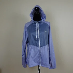 Columbia Windbreaker Rain Jacket Women's Plus Size 1X Purple Gray May Valley - Picture 1 of 7