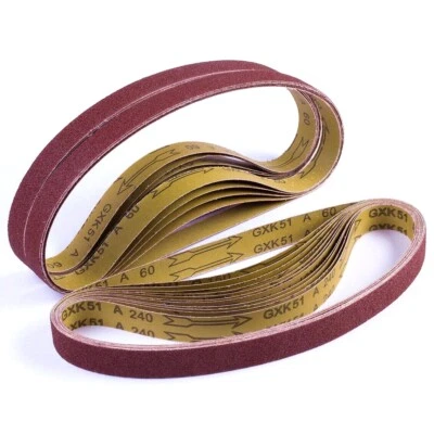 18PCS 1x42 inch Sanding Belts Belt Sander Sandpaper 60 80 120 150 240 400 Grit - Image 1 of 4