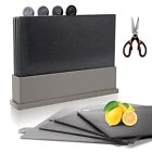 Chopping Board Set, 4pcs Colour Coded Chopping Boards for Kitchens with stand
