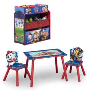 Table 2 Chairs Toy Bin Play Set 4-Piece Toddler Playroom Paw Patrol Kids Bedroom - Picture 1 of 12