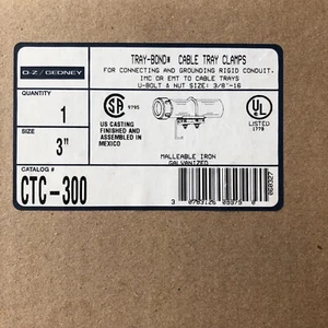 Abrazadera de cable de unión de bandeja rígida de 3"" O-Z Gedney CTC-300 - Imagen 1 de 4