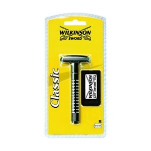 WILKINSON Classic - Rasoio da barba con 5 lame di ricambio