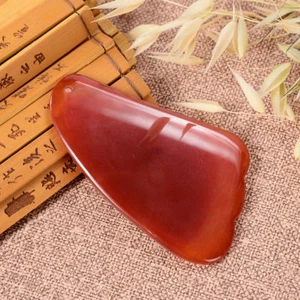 Natural Agate Gua sha Tools Carnelian Gua Sha Tool Body And Face Massage Tool - Picture 1 of 6
