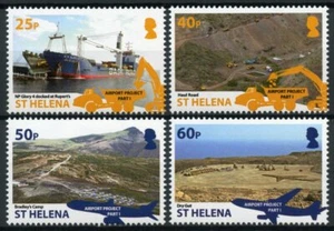 Francobolli Sant'Elena Aviazione 2014 MNH Progetto Aeroporto Parte I Navi Set 4v - Foto 1 di 1