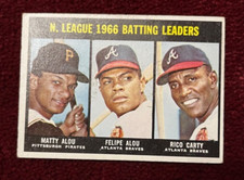 1967 Topps #240 NATIONAL LEAGUE BATTING LEADERS Very Nice Card! ALOU,RICO CARTY