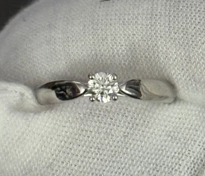 Tiffany&Co. Platinum Harmony Diamond Ring .18ct US Size 3.75 - Image 1 of 4