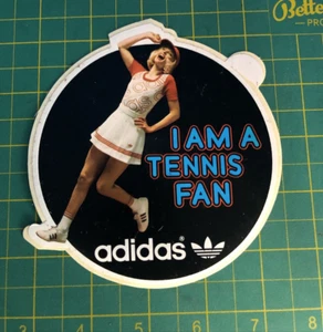 Adidas Vintage 70s Large Vinyl Sticker I AM A TENNIS FAN - Bild 1 von 1