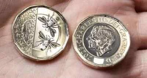 Close up Magic King Charles £1 Coin Magic Split Coin - Coin thru Bag - Picture 1 of 1