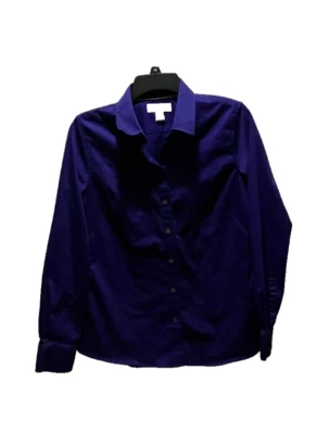 Banana Republic Blouse Womens 8 Petite Blue Non-Iron Long Sleeve Button Normcore - Image 1 of 4