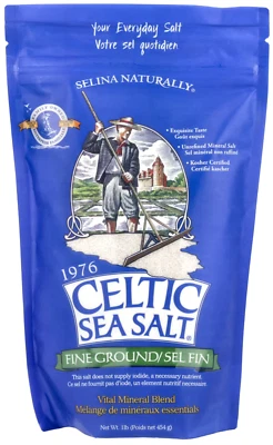 Selina Naturally - Celtic Sea Salt, Fine Ground - Australian Stock - 1 lb (454g) - image 1 of 2