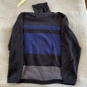 Karen Scott Long Sleeve Pullover Turtleneck Black Women Size Large Sweater Top - Picture 1 of 9