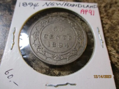 1894 NEWFOUNDLAND 50 CENTS    AP91 - Image 1 of 2
