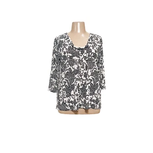 Susan Graver Damen Bluse Mehrfarbig Blumenmuster - Bild 1 von 4