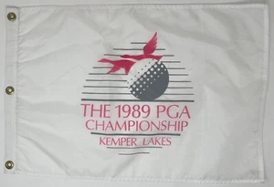 PAYNE STEWART 1989 71st PGA Championship GOLF PIN FLAG Kemper Lakes Tour - Picture 1 of 2