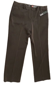 NWT Apt 9 Brown Dress Pants Modern Fit Straight Leg Womens Size 16 - Picture 1 of 6