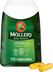 Mollers 112 Omega-3 Kapseln | Fischöl | Skandinavische Omega 3, EPA DHA Vitamin - Bild 1 von 9