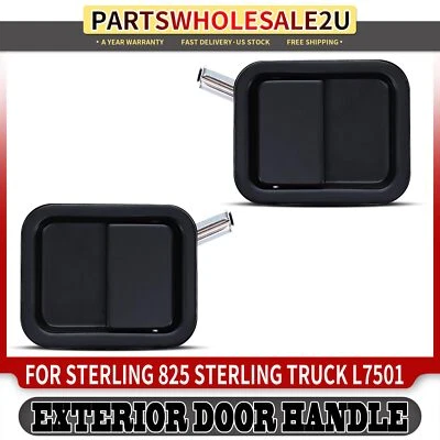 2x Front Side Black Exterior Door Handle for Sterling 825 Sterling Truck L7501 - Image 1 of 4
