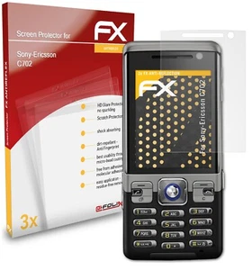 atFoliX 3x Screen Protection Film for Sony-Ericsson C702 matt&shockproof - Picture 1 of 8