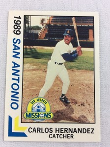 1989 San Antonio Missions-Texas League-BEST Baseball Card-Carlos Hernandez
