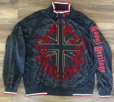 Googi Chaqueta Sudadera Completa con Cremallera Talla XXL Negra Bordada De Colección Estampado Completo Foto 1 de 4