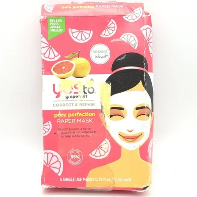 Máscara de papel Yes To Grapefruit CORRECT & REPAIR, 4/5 máscara de uso único 037 fl.oz - Imagem 1 de 2
