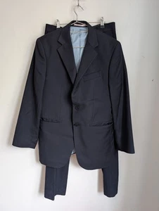 Charles Tyrwhitt Giacca Tuta Blu Pura Lana 2 Pezzi 38S Pantaloni 32W 32L (T31) - Foto 1 di 17
