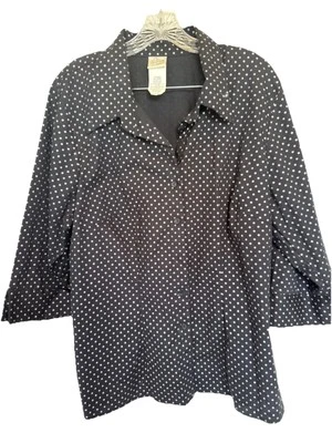 Camisa feminina da moda com bolinhas tamanho 14/16 - Imagem 1 de 3